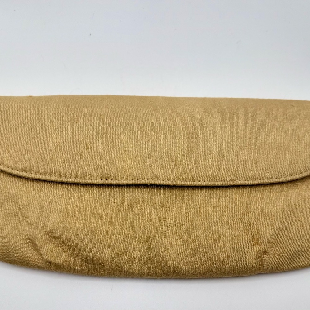 Vintage 1950s Tan Woven Envelope Clutch Bag